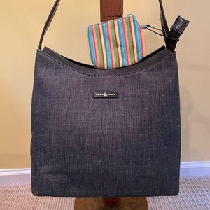 Frankie & Johnnie gray/black shoulder purse